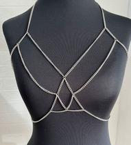 Body Chain Sutiã de correntes Ouro e Prata Festival Rock