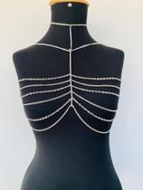 Body chain sutiã top em correntes em camadas tendência festa