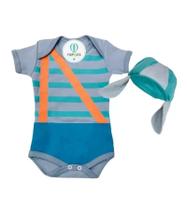 Body Chaves Cinza Tam.G + Boina Personalizada Body Chaves Cinza Tam.G + Boina Personalizada