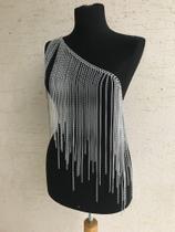 Body chian Blusa de correntes sobreposição Ouro e Prata