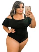Body Ciganinha Maio Plus Size Babado Feminino Maiô