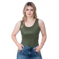 Body Cirrê Sem Manga Texas Farm - Bo001 - Verde Militar