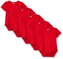 Body Clementine Premium Manga Curta Pacote com 5 Vermelho RN