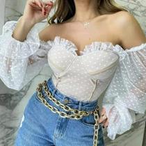 Body com manga de princesa