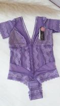 Body com manga em renda Purple P, M,G