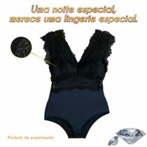 Body com renda. Body com renda.