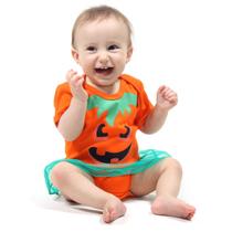 Body com Saia Bebê Abóbora - Halloween Body com Saia Bebê Abóbora - Halloween