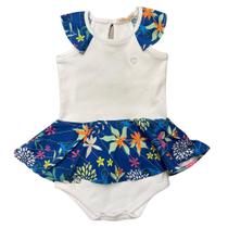 Body com Saia em Estampa Colibri - Tamanho: P M G