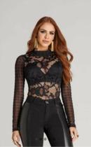 Body Com Tule E Top Luxo 27216
