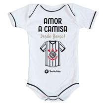 Body Corinthians Amor a Camisa Desde Berço Oficial Torcidaba