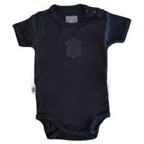 Body Corinthians Black Bebe Recem Nascido Fiel Preto Revedor