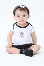 Body Corinthians Vestido Bebê Menina Pantufa e Laço Licenciado Oficial Princesa Mini Torcedora Body Corinthians Vestido Bebê Menina Pantufa e Laço Licenciado Oficial Princesa Mini Torcedora