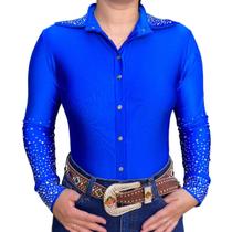 Body Country Estilo Camisa Com Brilho Feminino Manga Longa Body Country Estilo Camisa Com Brilho Feminino Manga Longa