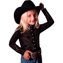 Body Country Feminino Infantil Com Pedras Zoe Western Body Country Feminino Infantil Com Pedras Zoe Western