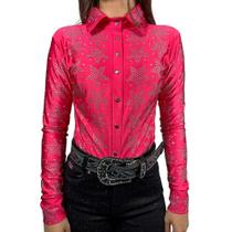 Body Country Pedraria Manga Longa Strass Roz Body Country Pedraria Manga Longa Strass Roz