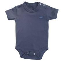 Body curto bebê azul marinho estonado bb básico