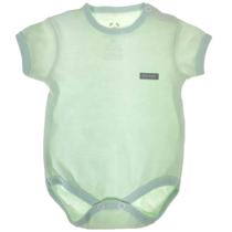 Body curto bebê verde liso BB Básico
