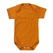 Body curto caramelo em suedine de bebê