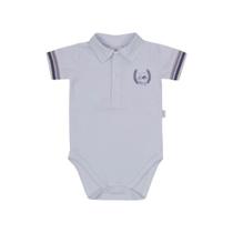 Body Curto Luxo Bebê Menino Bordado Polo Verão Paraiso 13998