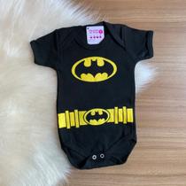 Body Curto para Bebê Batman preto