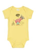 Body curto para bebê em suedine Circo Amarelo - Up Baby