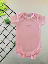 Body Curto para Bebê Rosa Bebê Poá
