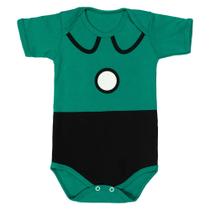 Body curto verde personagem bebê cebola Body curto verde personagem bebê cebola