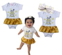 Body de bebê ano novo meu primeiro ano novo com laço