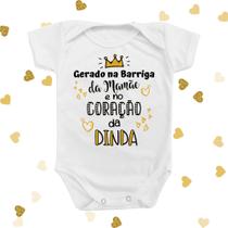 Body de Bebê Anunciação Madrinha Gerado Chá Revelação Dinda Mamãe