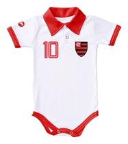 Body De Bebê Flamengo Camisa Polo Torcida Baby Branco