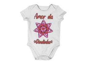 Body De Bebê infantil Amor da Dindinha Branca