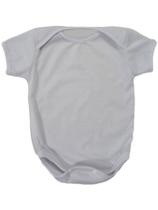 Body de Bebê Liso Branco de Poliéster com Elastano para Sublimação