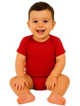 Body de Bebê Manga Curta Básico Liso Vermelho Body de Bebê Manga Curta Básico Liso Vermelho