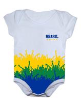 Body de Bebê Manga Curta Brasil Torcida