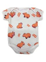 Body de Bebê Manga Curta Estampa Capivara Body de Bebê Manga Curta Estampa Capivara