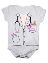 Body De Bebê Manga Curta Estampa Futura Médica