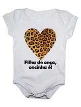 Body de Bebê Manga Curta Estampa Oncinha
