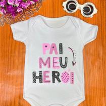 Body de Bebe Manga Curta Frases Unissex 100% Suedine
