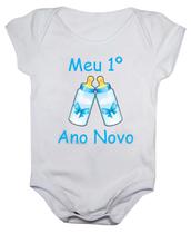 Body de bebê manga curta meu primeiro ano novo Body de bebê manga curta meu primeiro ano novo