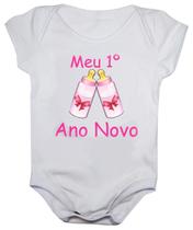 Body de bebê manga curta meu primeiro ano novo Body de bebê manga curta meu primeiro ano novo
