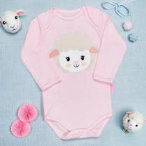 Body de Bebê Manga Longa Tema: Ovelha Fofa para sua Princesa