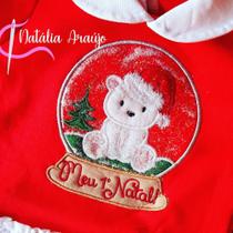 Body de bebê personalizado de Natal cavado
