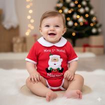 Body de bebê personalizado de Natal cavado
