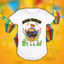 Body de bebê personalizado minha primeira festa junina nova