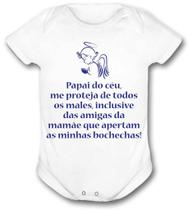 Body de bebê personalizado papai me proteja infantil novo