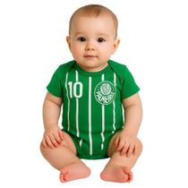 Body de Bebê Personalizado Temático Time Futebol Palmeiras