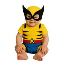 Body de Bebê Personalizado Temático Wolverine com Mascara Tecido Body de Bebê Personalizado Temático Wolverine com Mascara Tecido