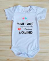 Body De Bebê Personalizado Vovô E Vovó Preparem O Colinho