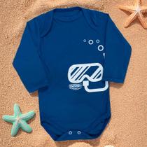 Body de Bebê Proteção Uv50+ Manga Longa Mergulhador Marinho Body de Bebê Proteção Uv50+ Manga Longa Mergulhador Marinho