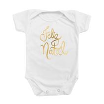 Body de Bebê Roupinha Festas Presente Temático Menino Menina Feliz Natal Dourado Mimo Dia de Natal Body de Bebê Roupinha Festas Presente Temático Menino Menina Feliz Natal Dourado Mimo Dia de Natal